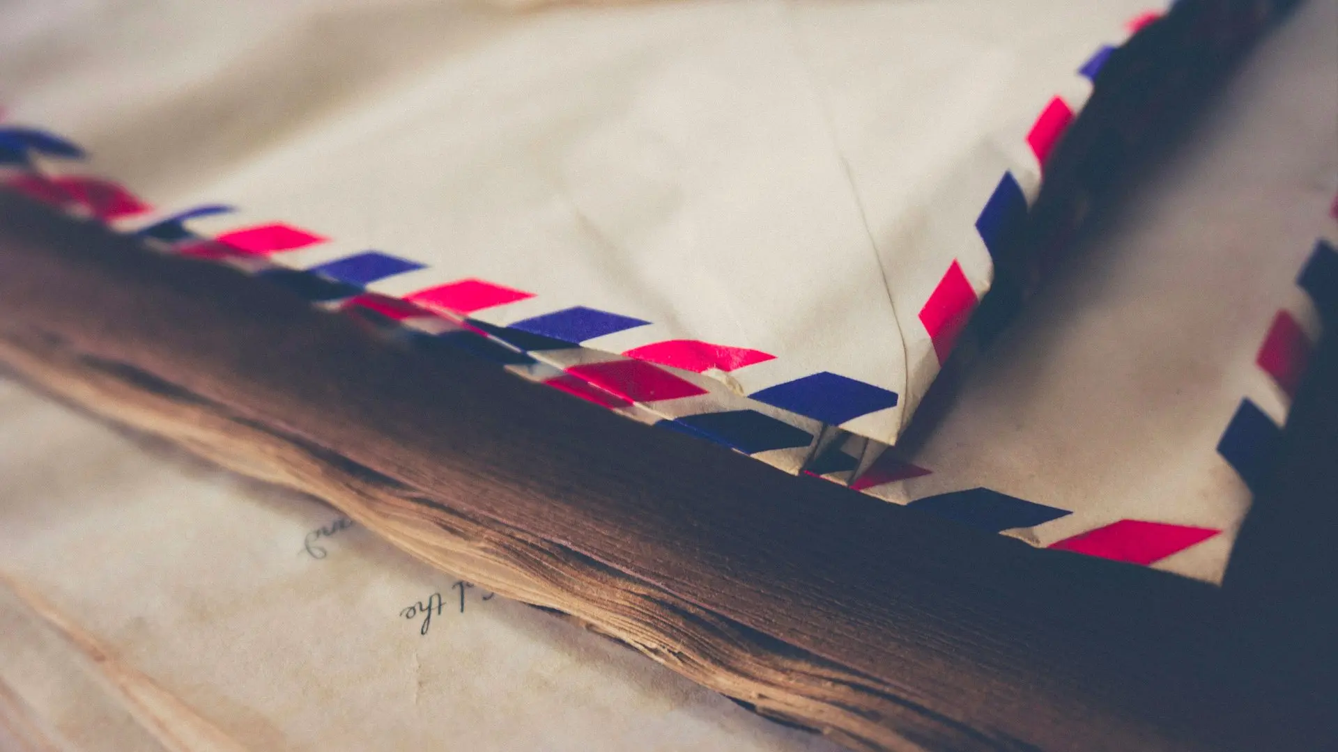 Old style letter corner and letter pile underneath